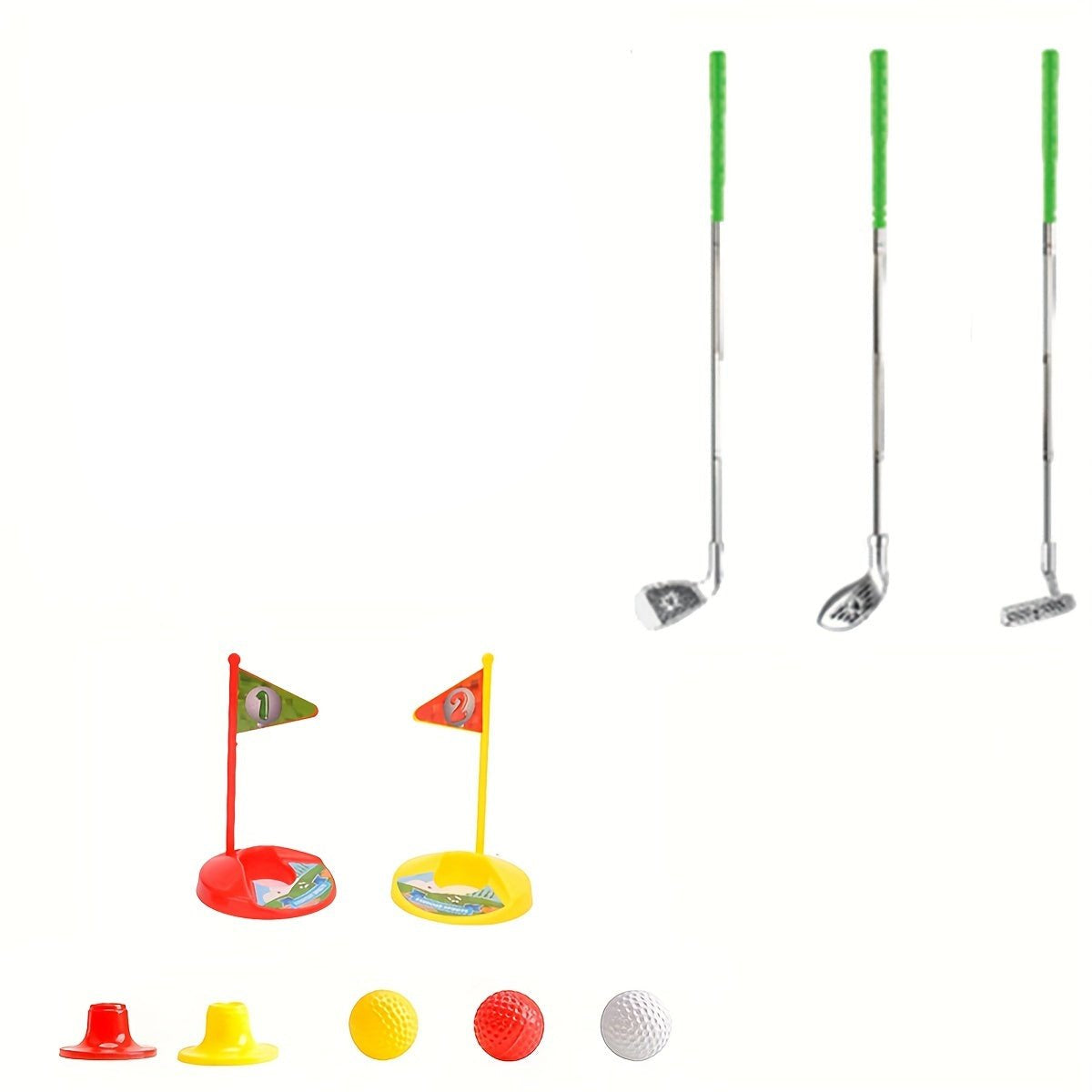 TEETRIQ – Adjustable Kids Golf Set with Telescopic Clubs, 3 Balls & 2 Goals for Ages 3–8