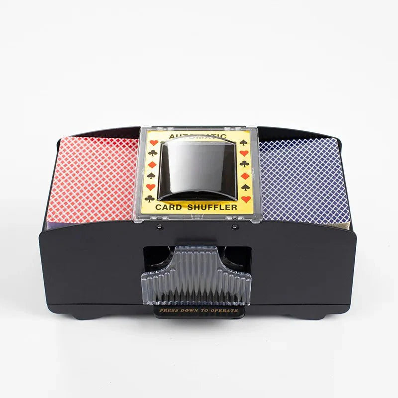 SHUFFLORQ – Automatic Electric Card Shuffler (USB & Battery Operated for 1–2 Decks)