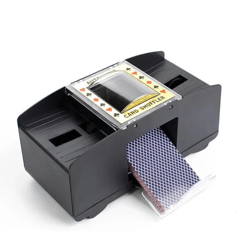 SHUFFLORQ – Automatic Electric Card Shuffler (USB & Battery Operated for 1–2 Decks)