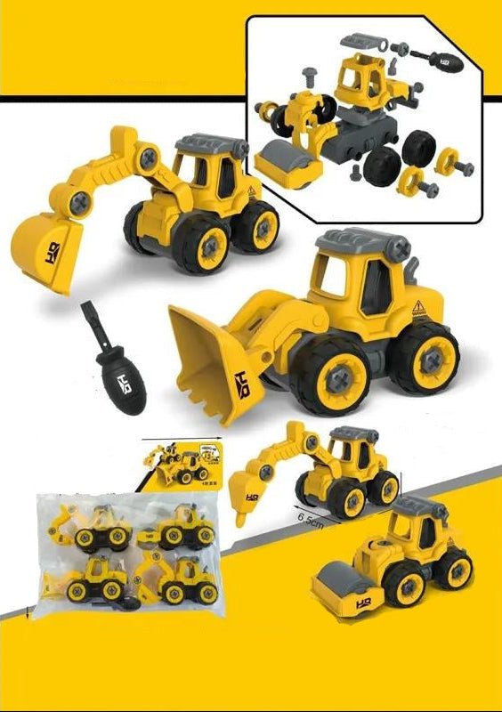 CREATRONIQ – Electric Engineering Construction Kit for Kids with Power Drill and Vehicle Parts