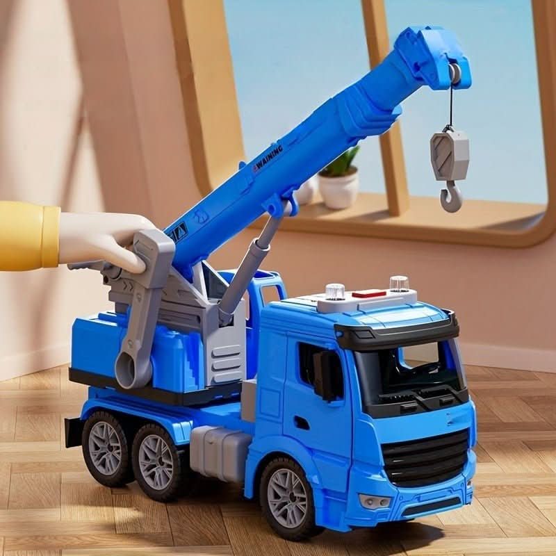 BuildPlay Crane Truck Toy – Construction Vehicle with Light, Sound & Movable Crane Arm (from 3 years)