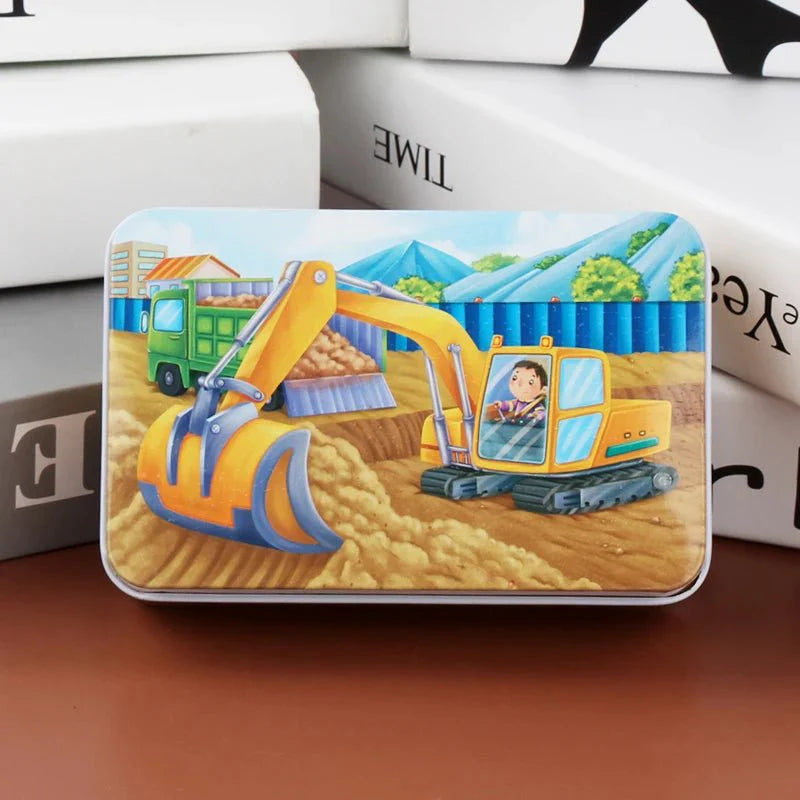 WOODLERN – 60-Piece Colorful Wooden Puzzle for Kids with Animal & Vehicle Designs | Perfect Christmas Gift