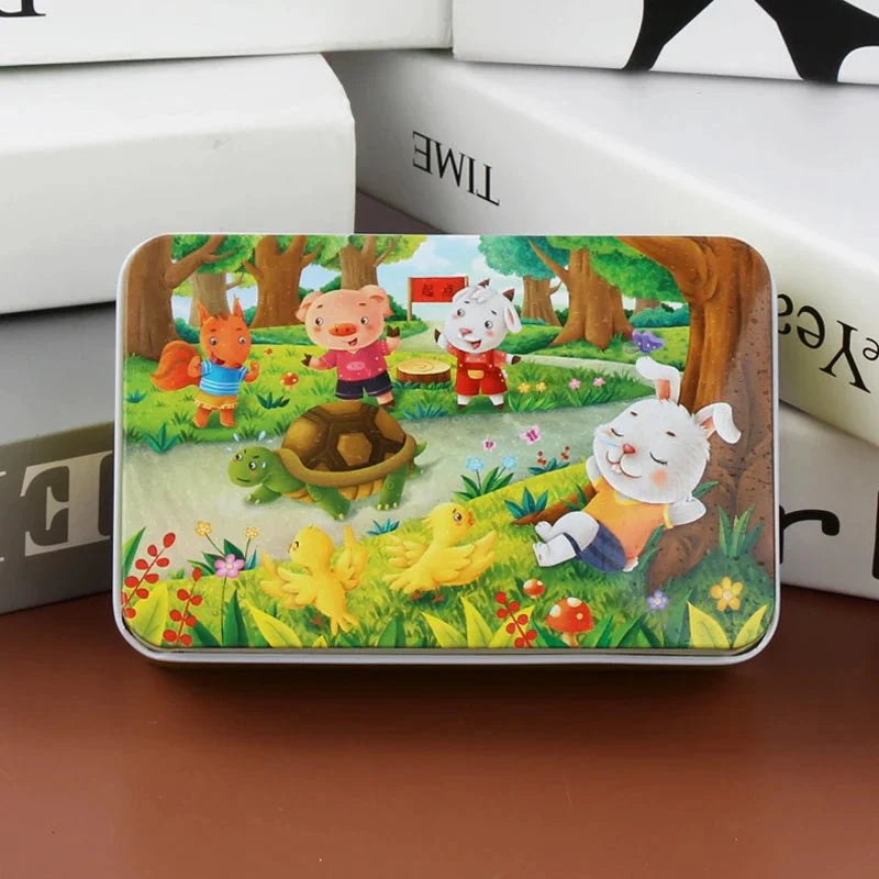 WOODLERN – 60-Piece Colorful Wooden Puzzle for Kids with Animal & Vehicle Designs | Perfect Christmas Gift