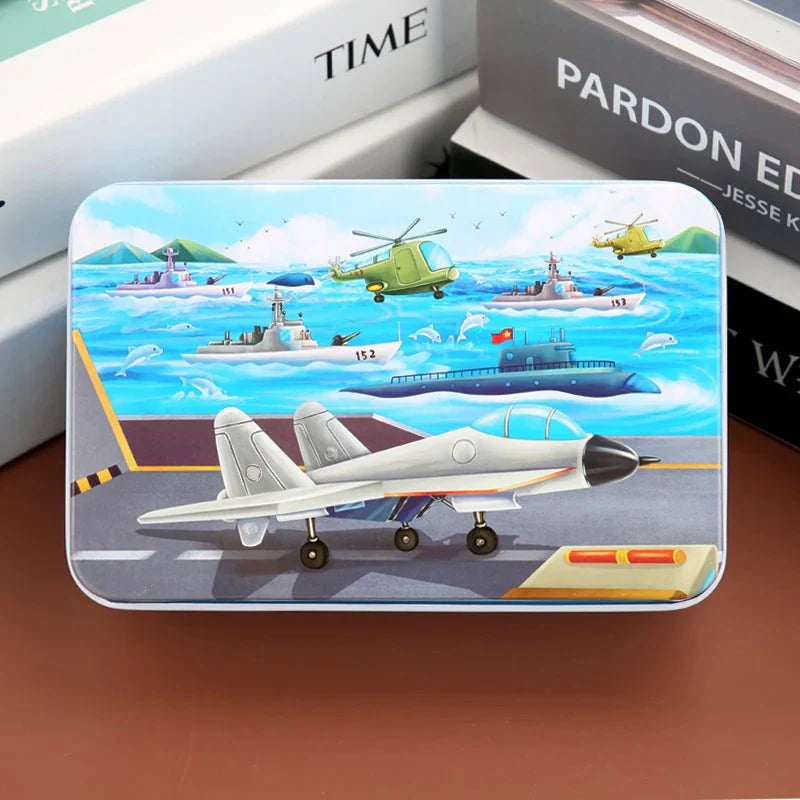 WOODLERN – 60-Piece Colorful Wooden Puzzle for Kids with Animal & Vehicle Designs | Perfect Christmas Gift