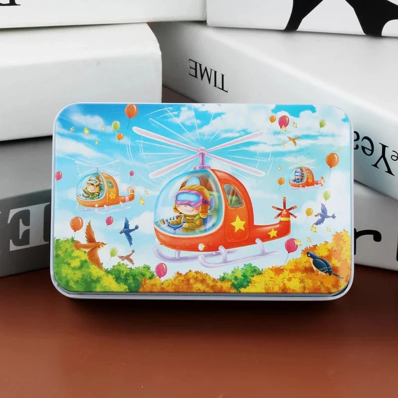 WOODLERN – 60-Piece Colorful Wooden Puzzle for Kids with Animal & Vehicle Designs | Perfect Christmas Gift