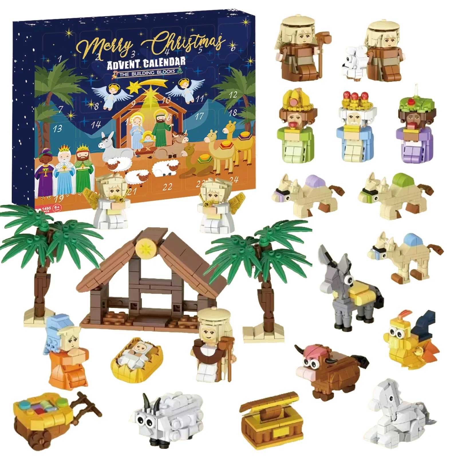 BRICKMAS – Creative DIY Nativity Advent Calendar with 24 Building Blocks