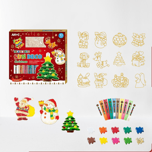 FESTIGLASS – DIY Christmas Glass Painting Set for Kids & Adults