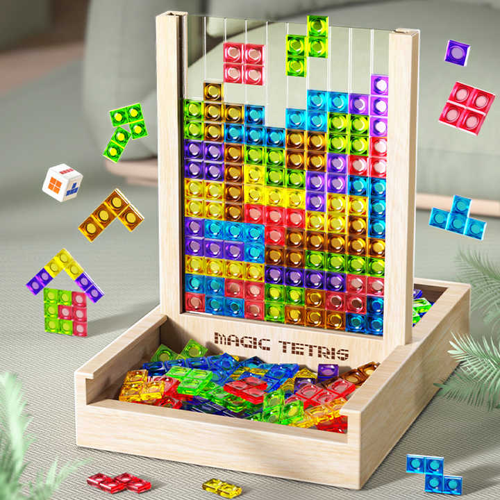 WOODTRIX – Eco-Friendly Wooden Tetris Puzzle Board for Kids and Adults