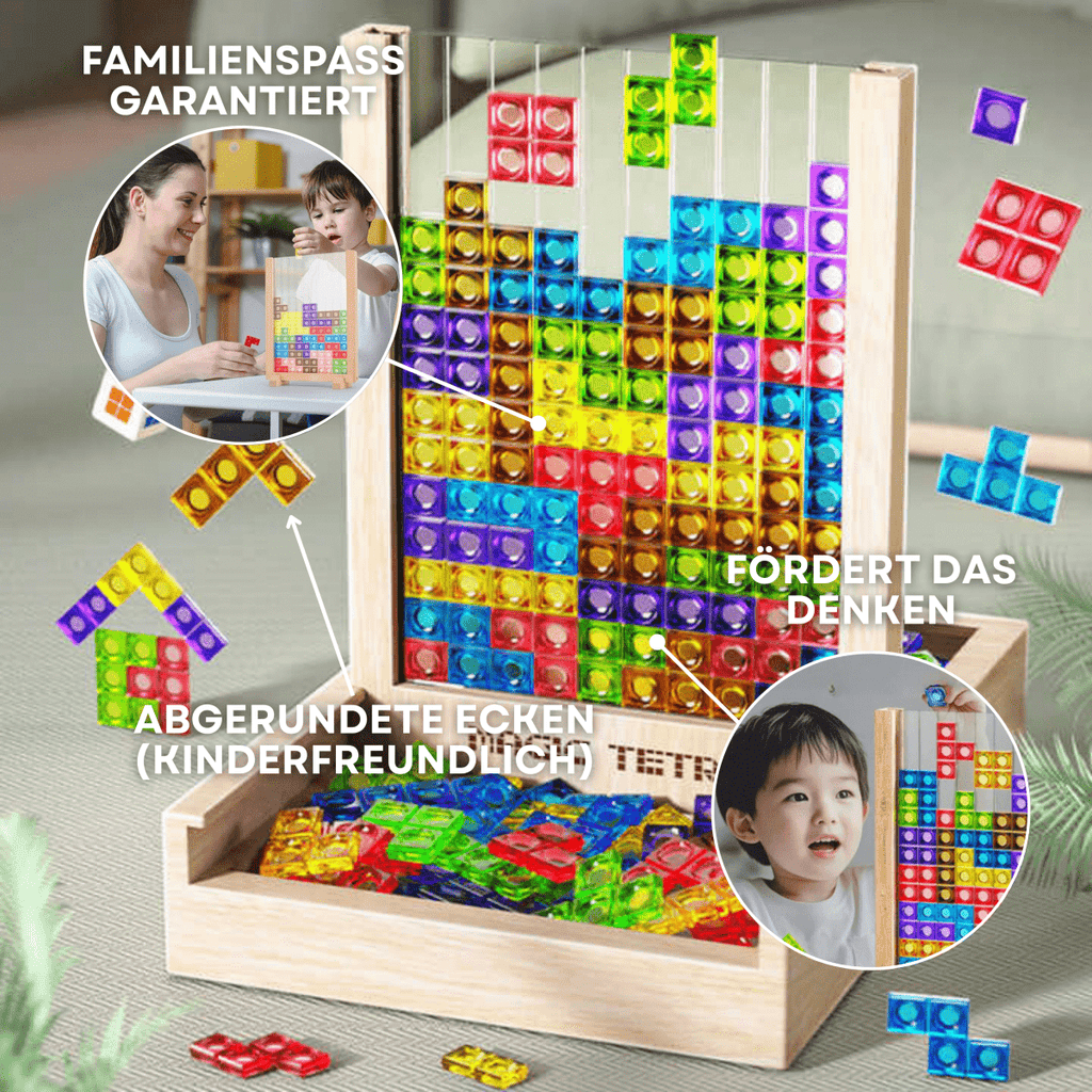 WOODTRIX – Eco-Friendly Wooden Tetris Puzzle Board for Kids and Adults