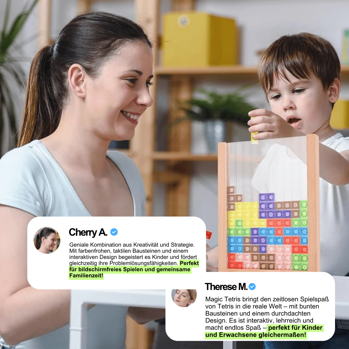 WOODTRIX – Eco-Friendly Wooden Tetris Puzzle Board for Kids and Adults