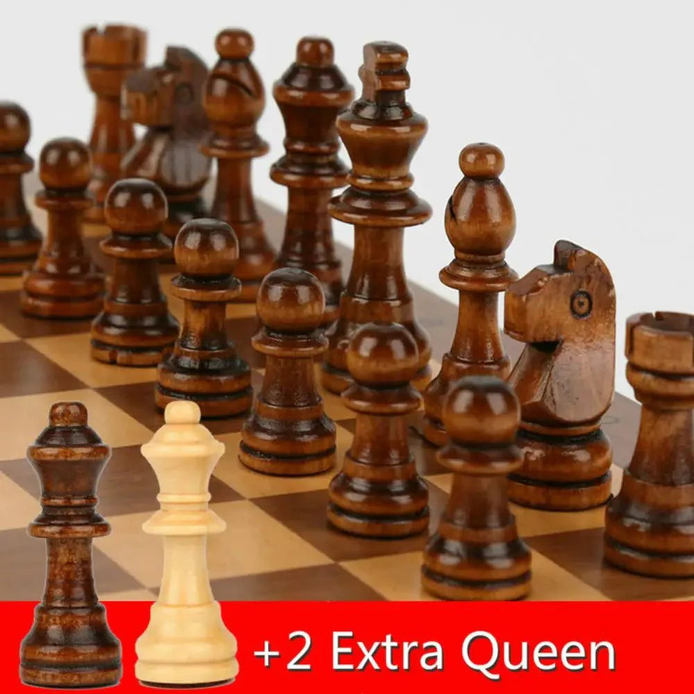 MINDORIS – Elegant Magnetic Wooden Chess Set with 39cm Folding Board
