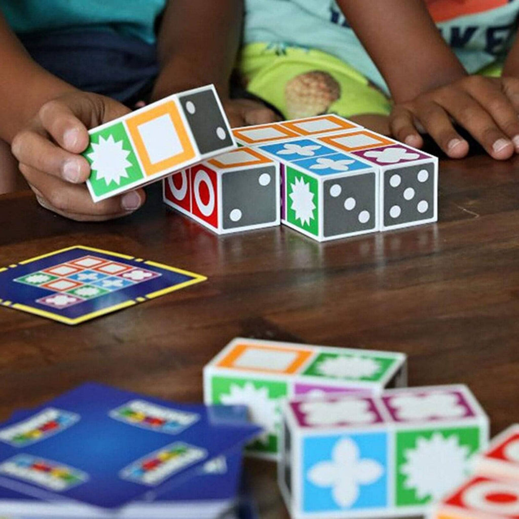 PLAYBLOCKS – 60 Card Pattern Matching Game with 20 Colorful Blocks for Kids & Family Funttern Matching Game with 20 Colorful Playable Blocks