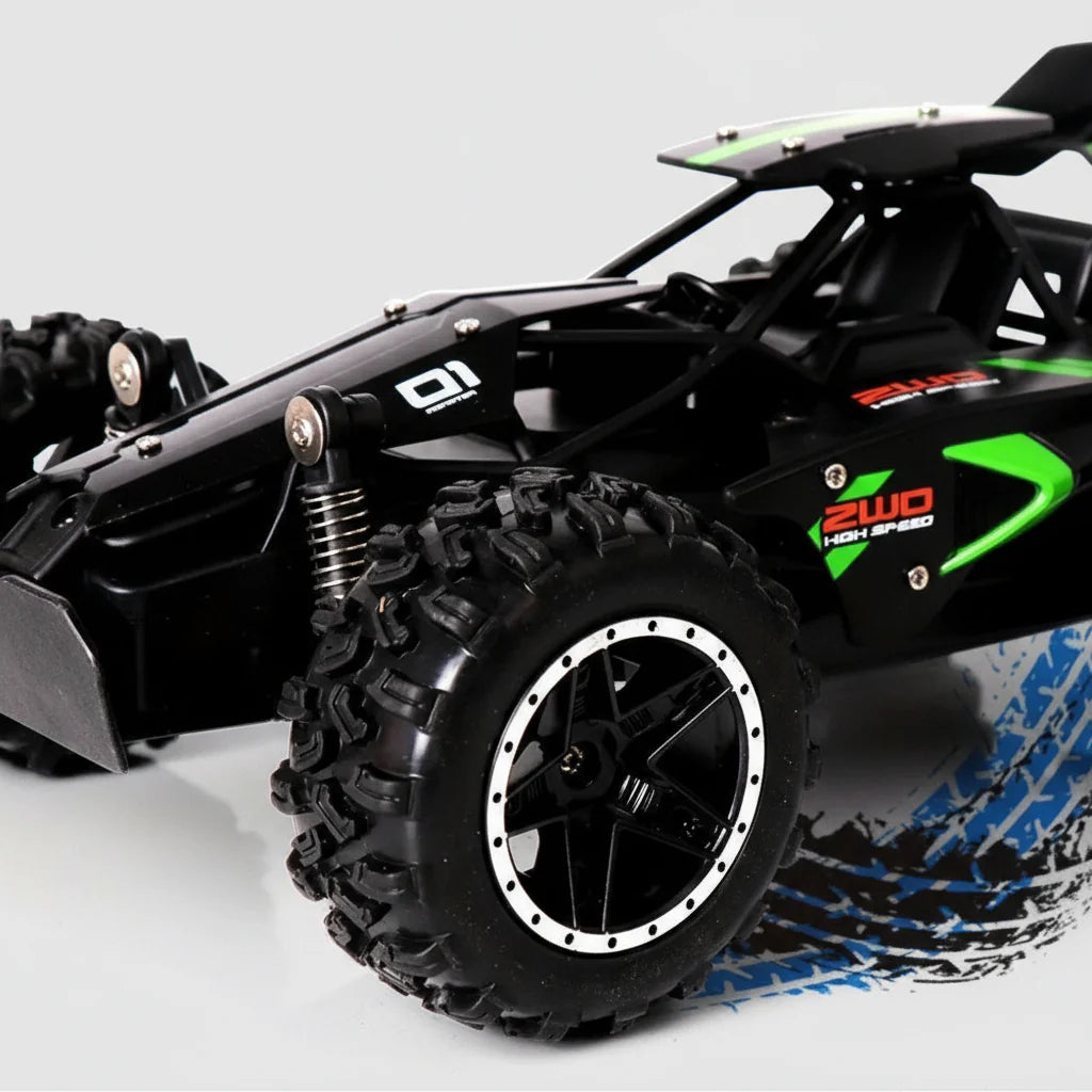RACERUSH – Electric 1:18 Off-Road RC Car with Durable Rubber Wheels