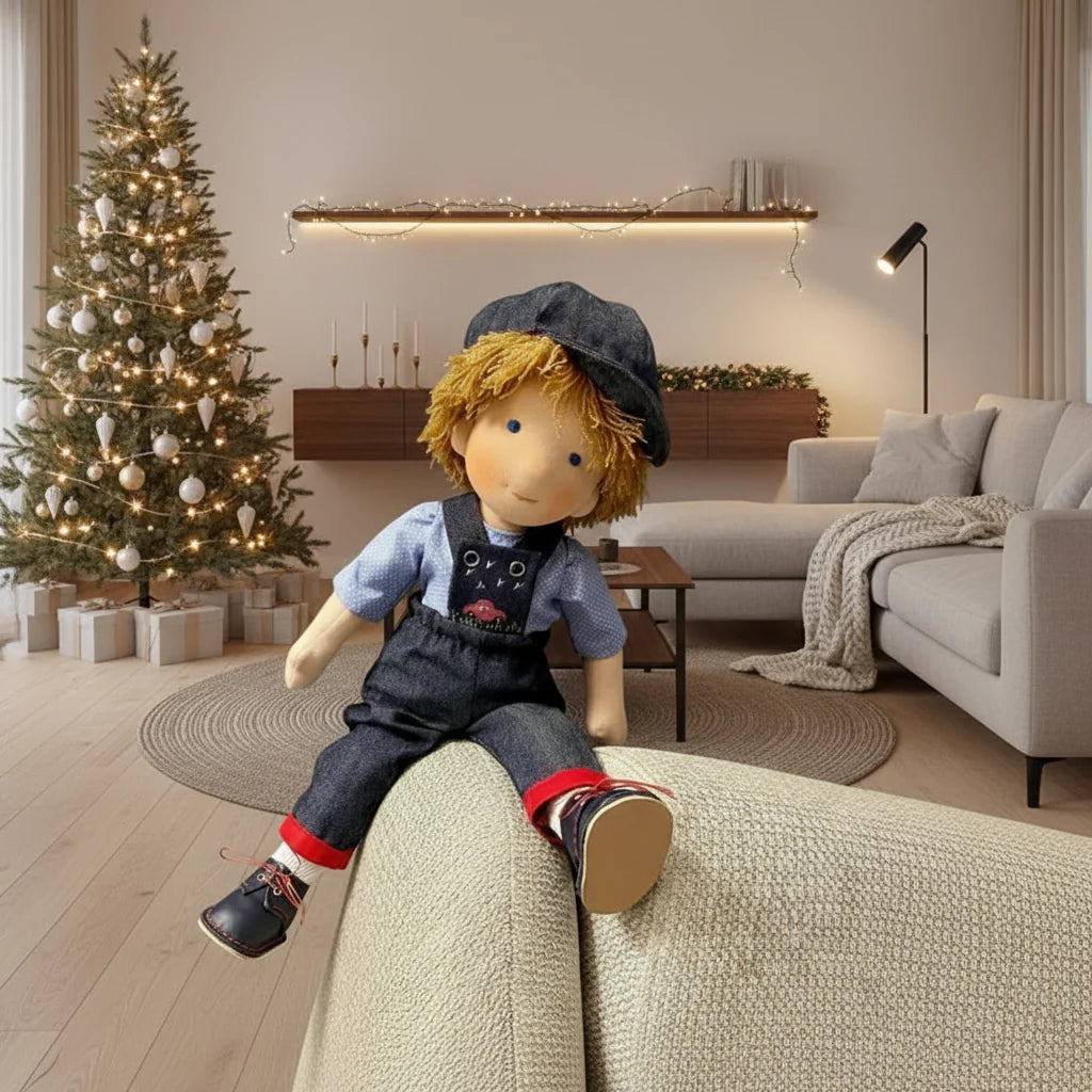 LULLABLY – Handmade All-Cotton Waldorf Doll with 12-Inch Soft Body for Kids