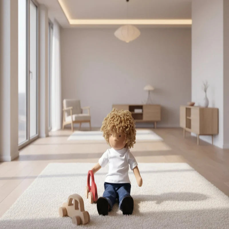 LULLABLY – Handmade All-Cotton Waldorf Doll with 12-Inch Soft Body for Kids