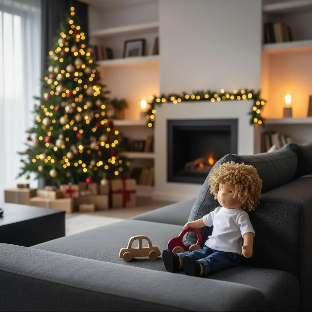 LULLABLY – Handmade All-Cotton Waldorf Doll with 12-Inch Soft Body for Kids