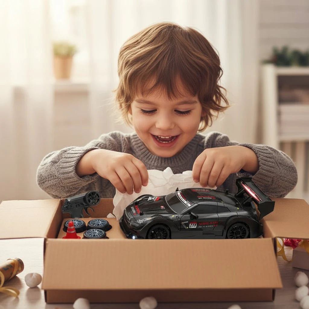 DRIFTMAX – 4WD 1:24 RC Drift Car with Replaceable Tires for Realistic Racing