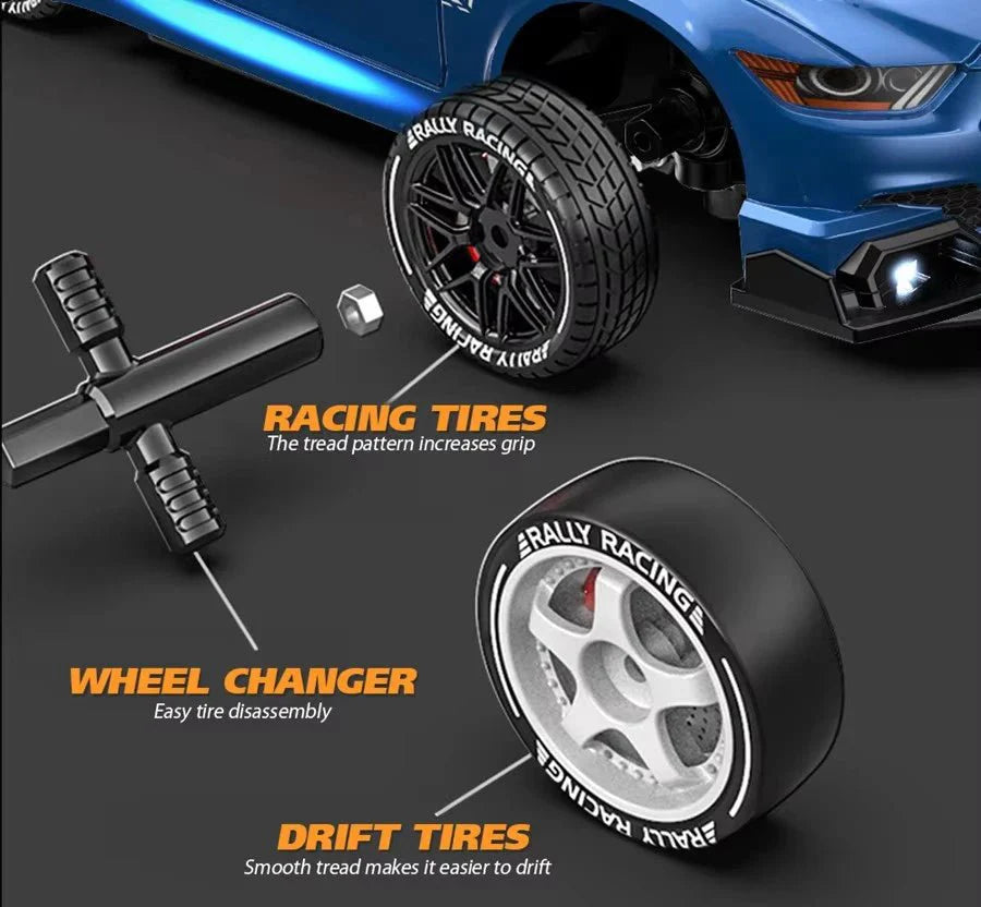 DRIFTMAX – 4WD 1:24 RC Drift Car with Replaceable Tires for Realistic Racing