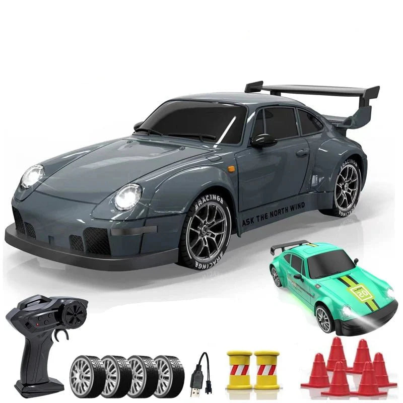 DRIFTRAX – 1:24 High-Speed 4WD RC Drift Car with LED Lights & Dual Tires