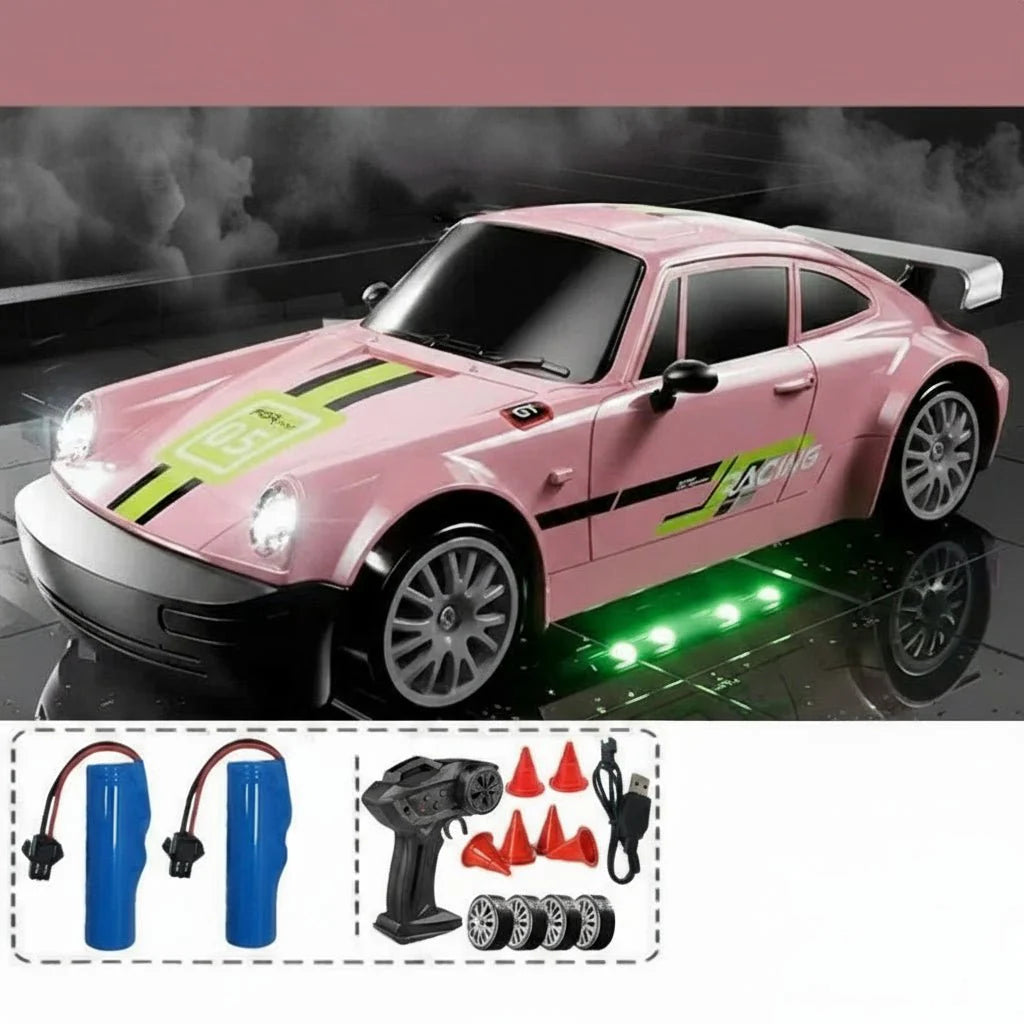 DRIFTRAX – 1:24 High-Speed 4WD RC Drift Car with LED Lights & Dual Tires