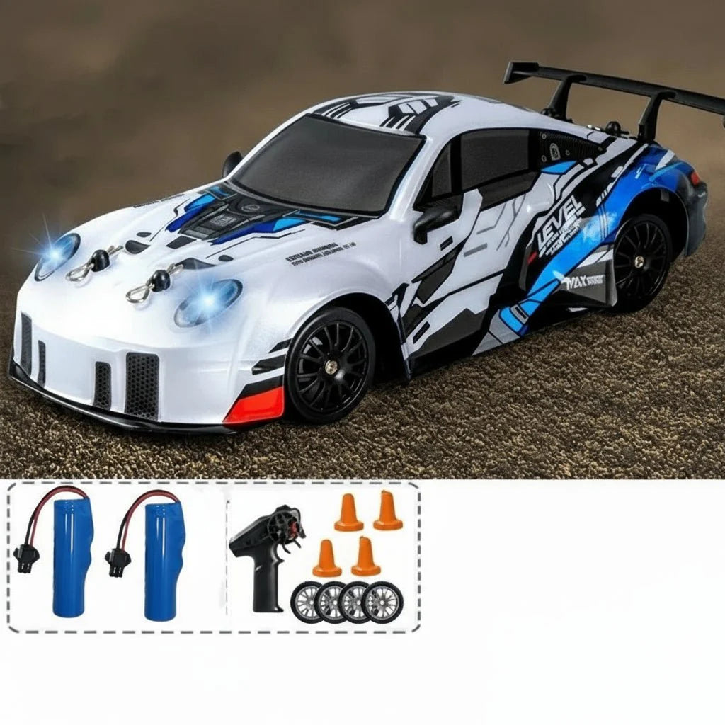 DRIFTRAX – 1:24 High-Speed 4WD RC Drift Car with LED Lights & Dual Tires
