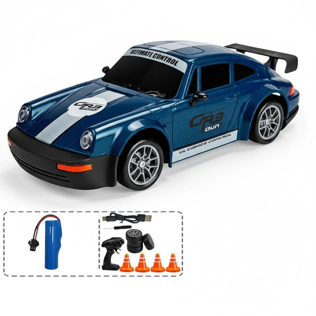 DRIFTRAX – 1:24 High-Speed 4WD RC Drift Car with LED Lights & Dual Tires