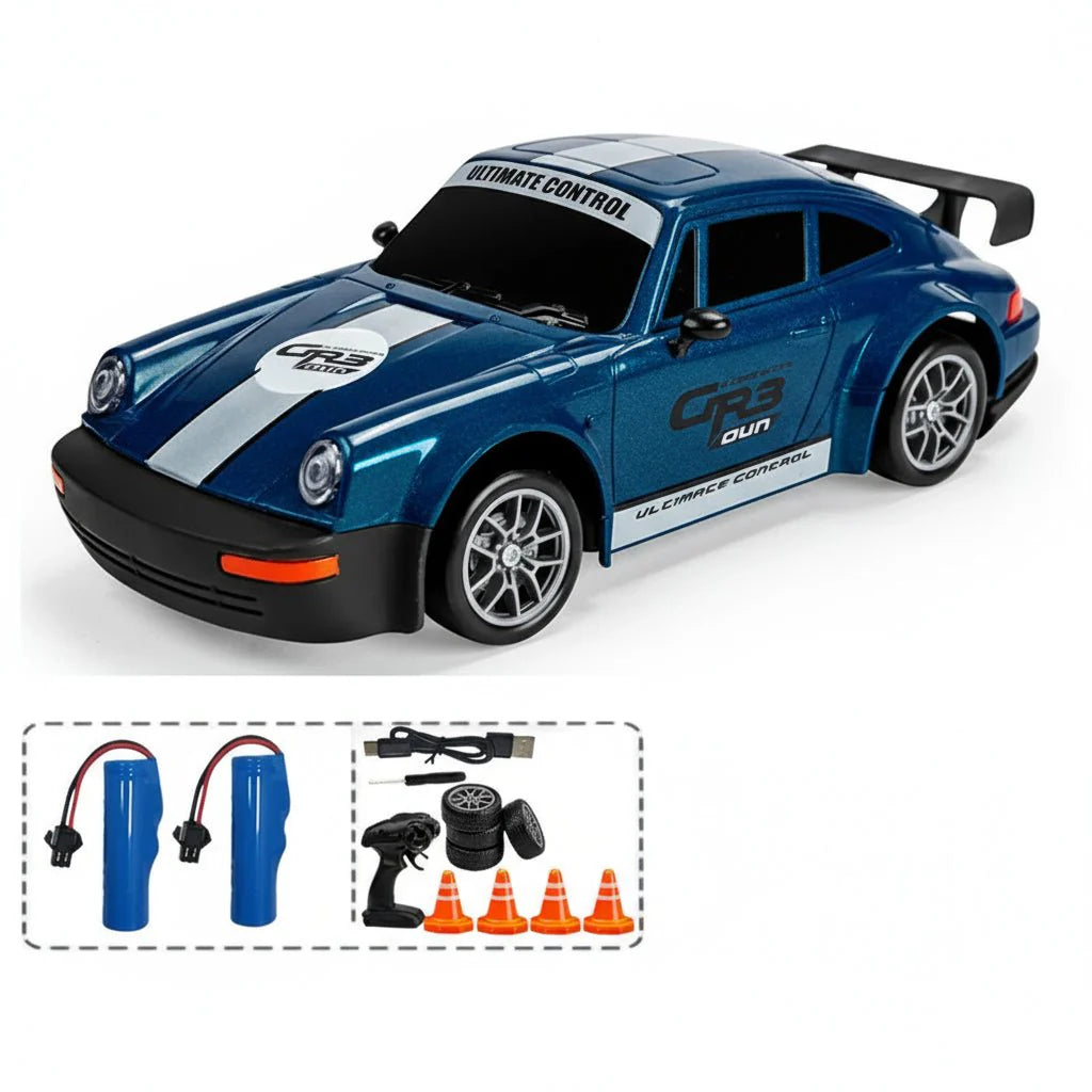 DRIFTRAX – 1:24 High-Speed 4WD RC Drift Car with LED Lights & Dual Tires