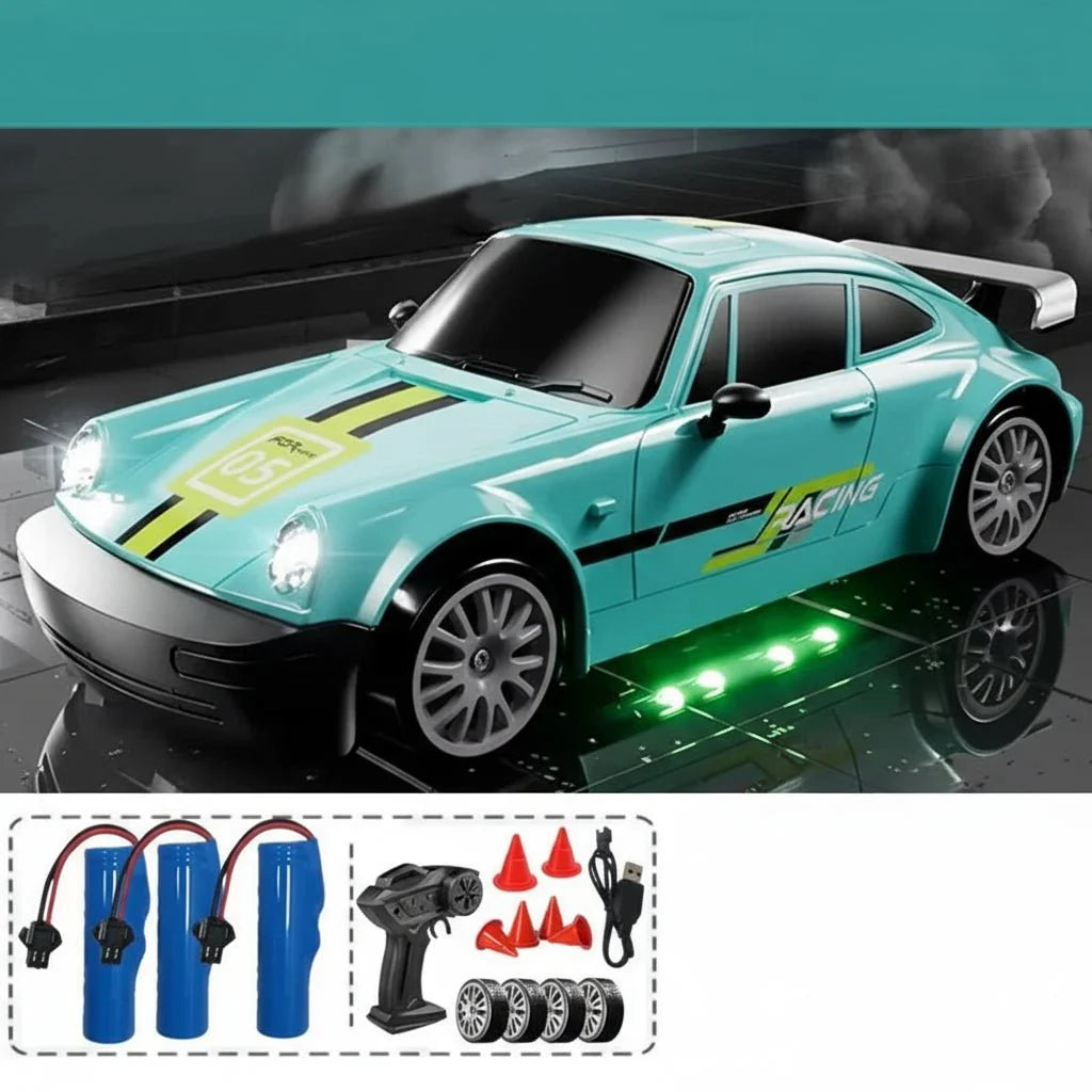 DRIFTRAX – 1:24 High-Speed 4WD RC Drift Car with LED Lights & Dual Tires
