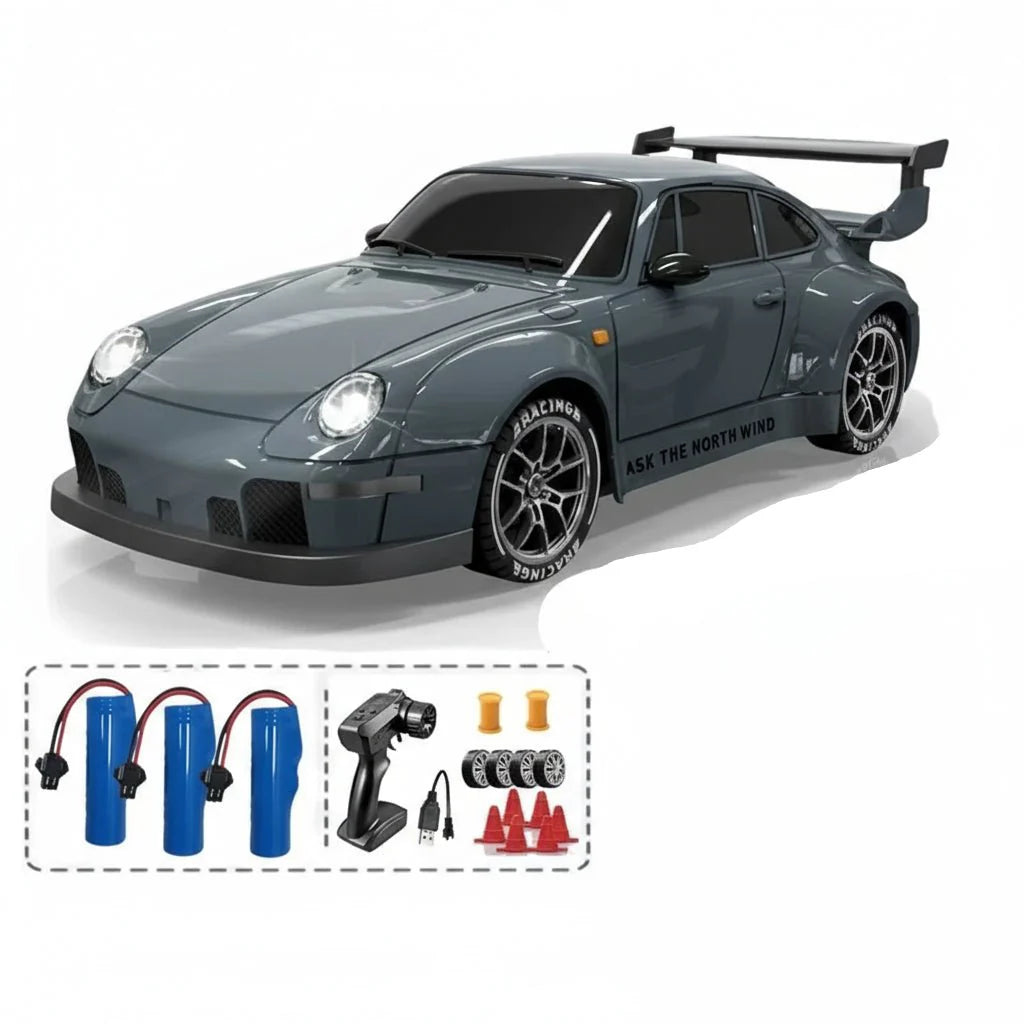 DRIFTRAX – 1:24 High-Speed 4WD RC Drift Car with LED Lights & Dual Tires