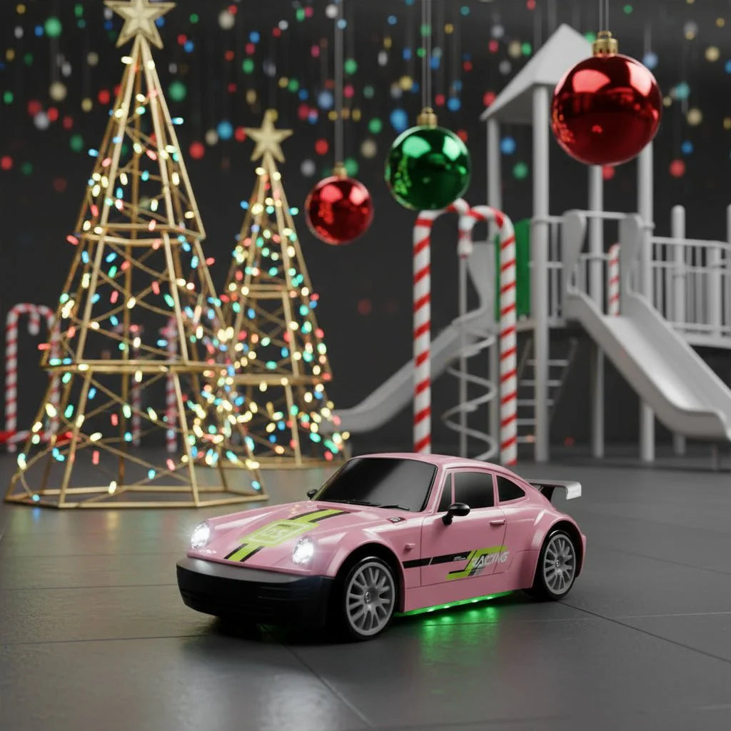 DRIFTRAX – 1:24 High-Speed 4WD RC Drift Car with LED Lights & Dual Tires