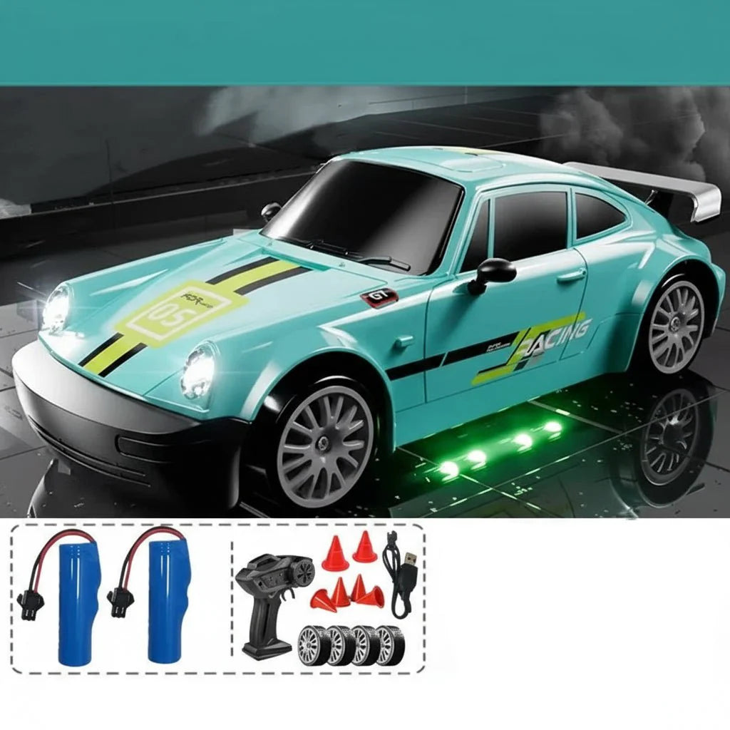 DRIFTRAX – 1:24 High-Speed 4WD RC Drift Car with LED Lights & Dual Tires
