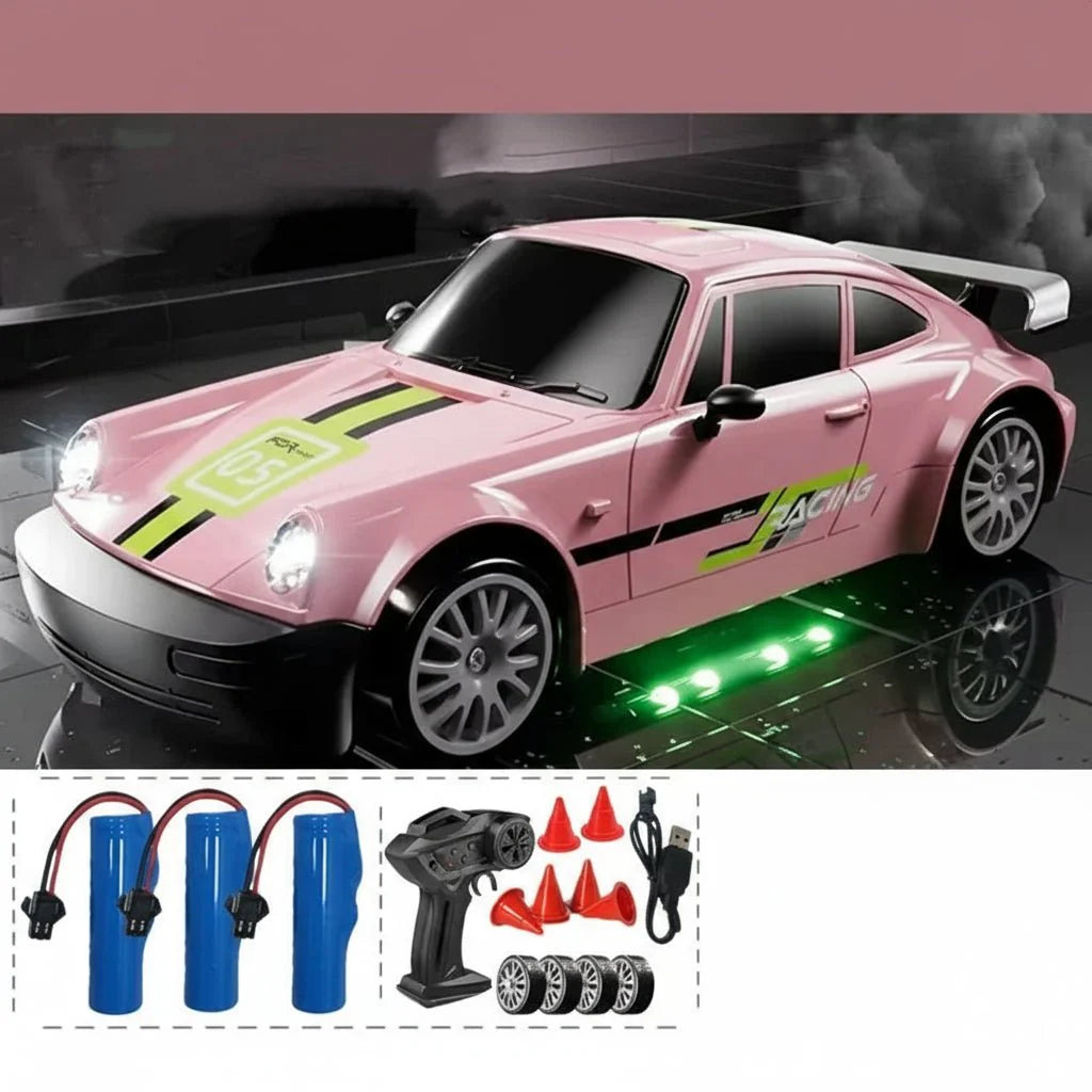 DRIFTRAX – 1:24 High-Speed 4WD RC Drift Car with LED Lights & Dual Tires