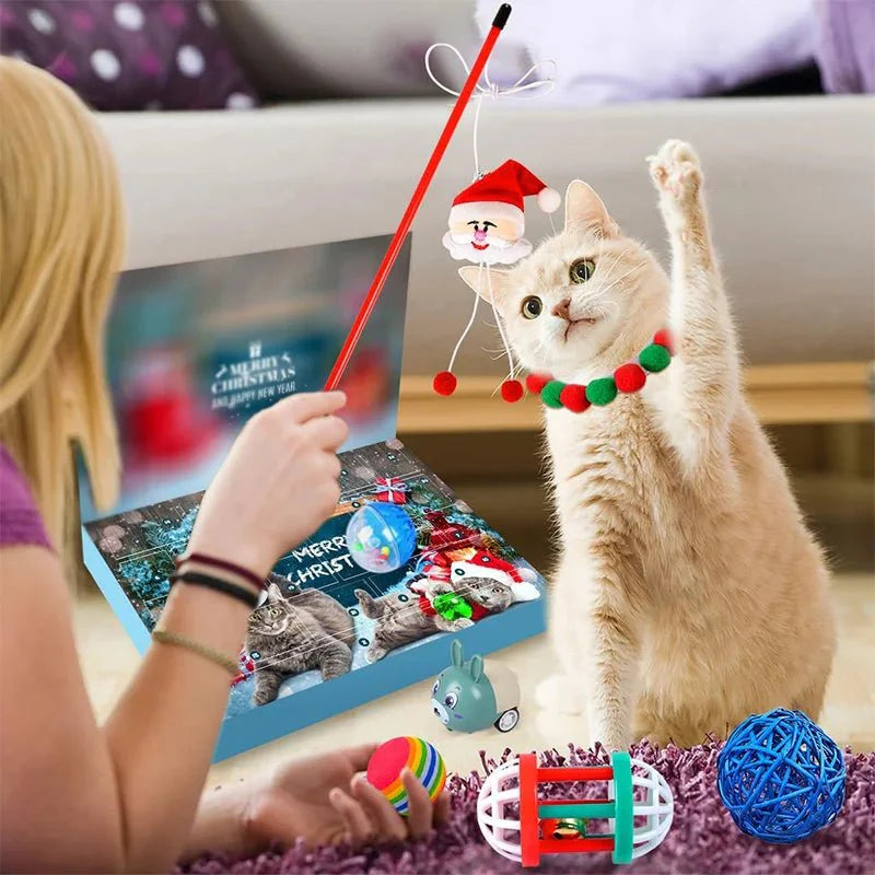 CATCOUNTDOWN – Holiday Advent Calendar with 23 Catnip Toys for Daily Feline Fun