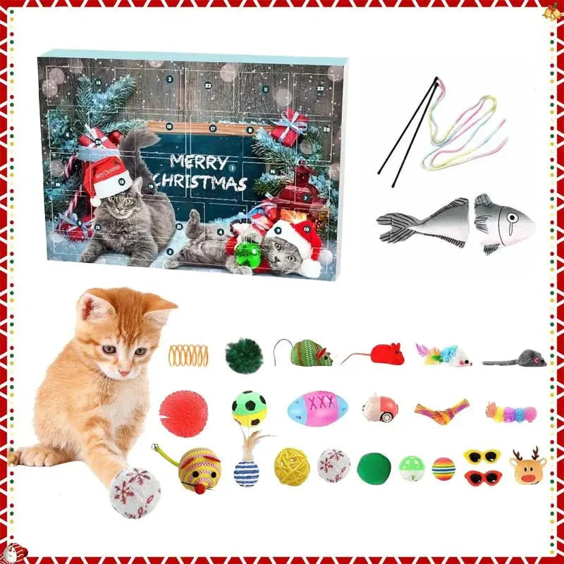 CATCOUNTDOWN – Holiday Advent Calendar with 23 Catnip Toys for Daily Feline Fun