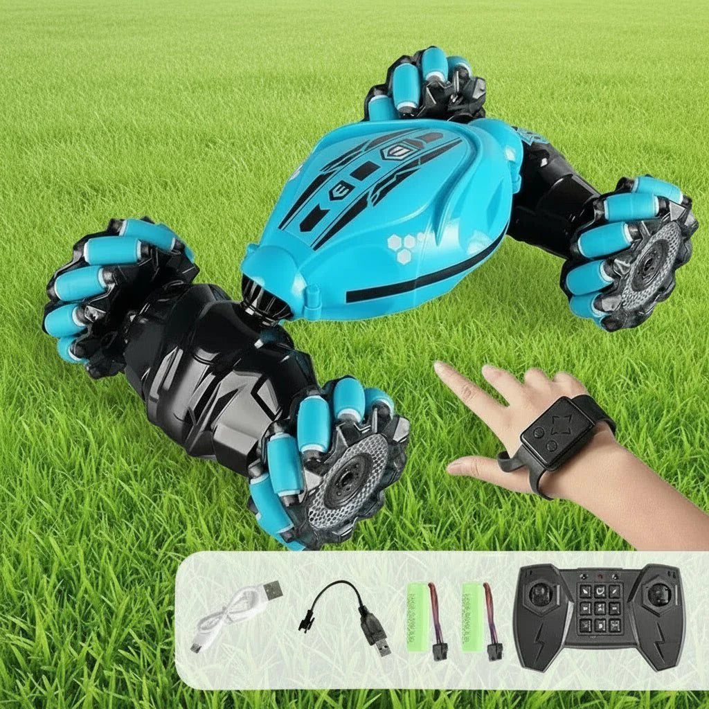 GYRORACER – Innovative RC Car with LED Lights, Gesture Control & 360° Rotation