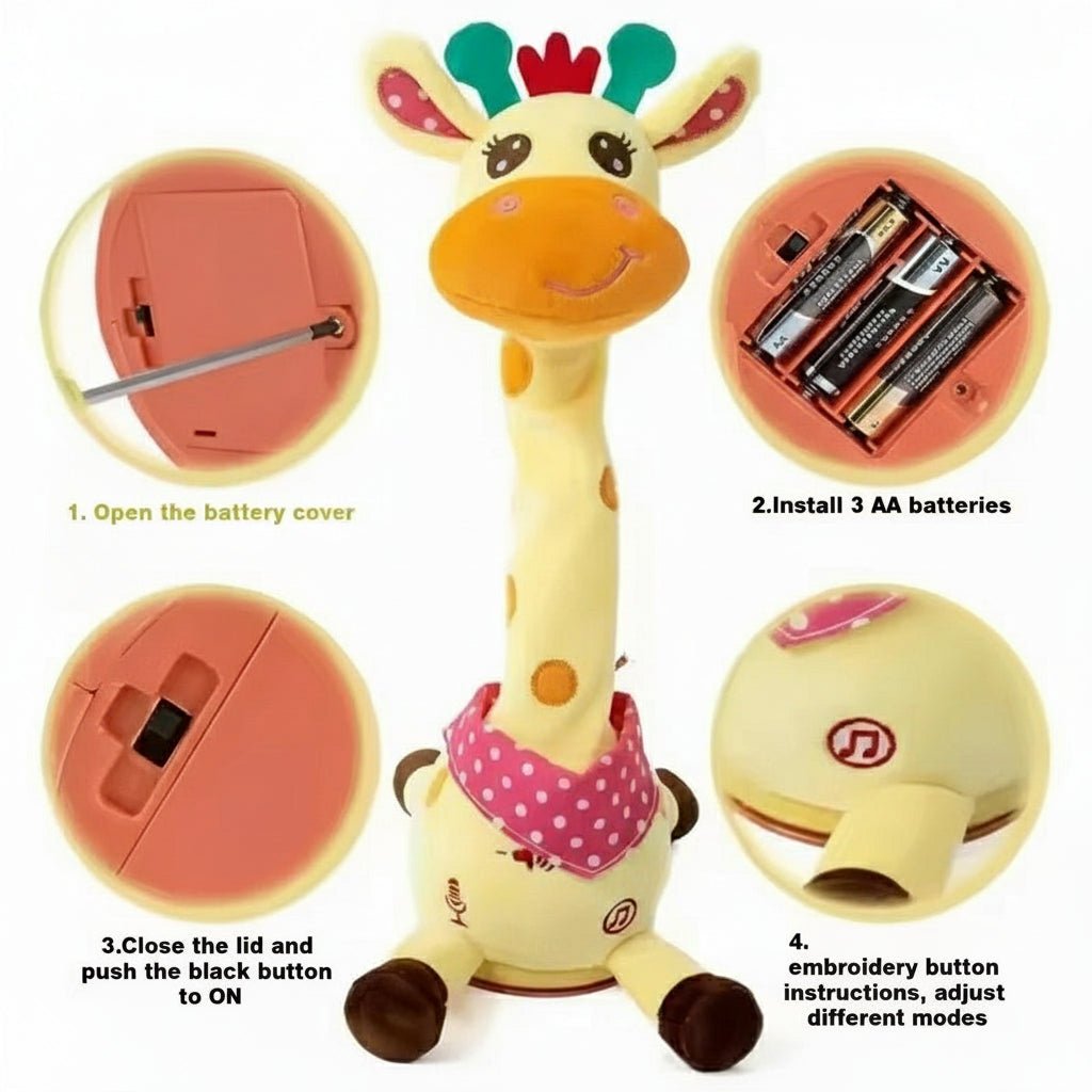 DANZORIS – Talking & Dancing Plush Musical Giraffe for Children
