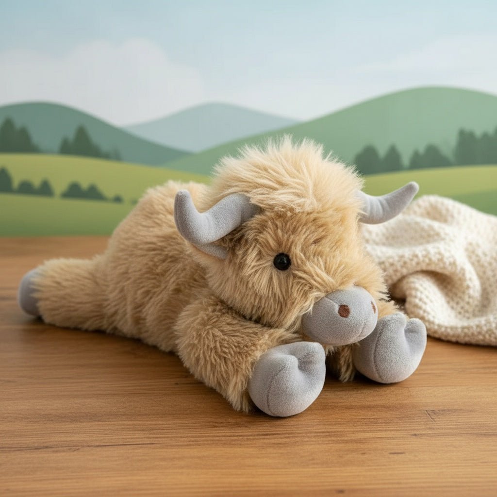 COWLINA – Adorable Highland Cow Plush with Ultra-Soft, Cuddly Texture