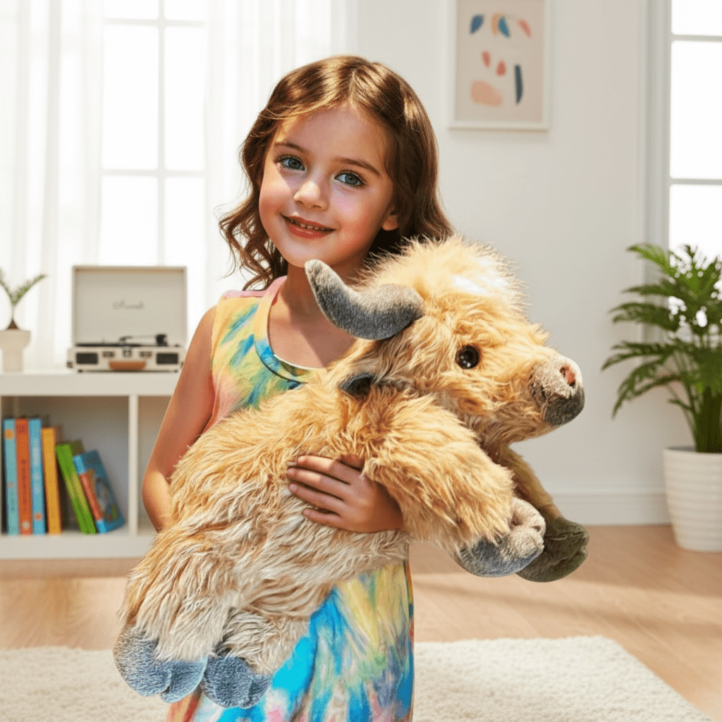 COWLINA – Adorable Highland Cow Plush with Ultra-Soft, Cuddly Texture