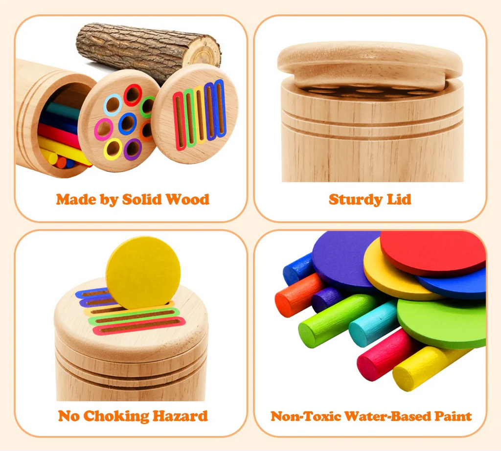 TINYGENIUS – Wooden Sorting & Matching Educational Toy for Early Skill Development