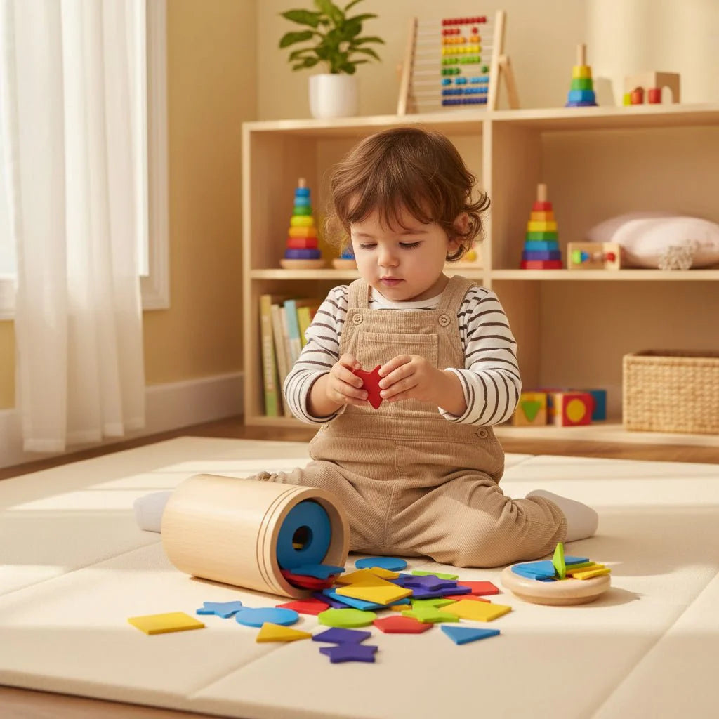 TINYGENIUS – Wooden Sorting & Matching Educational Toy for Early Skill Development
