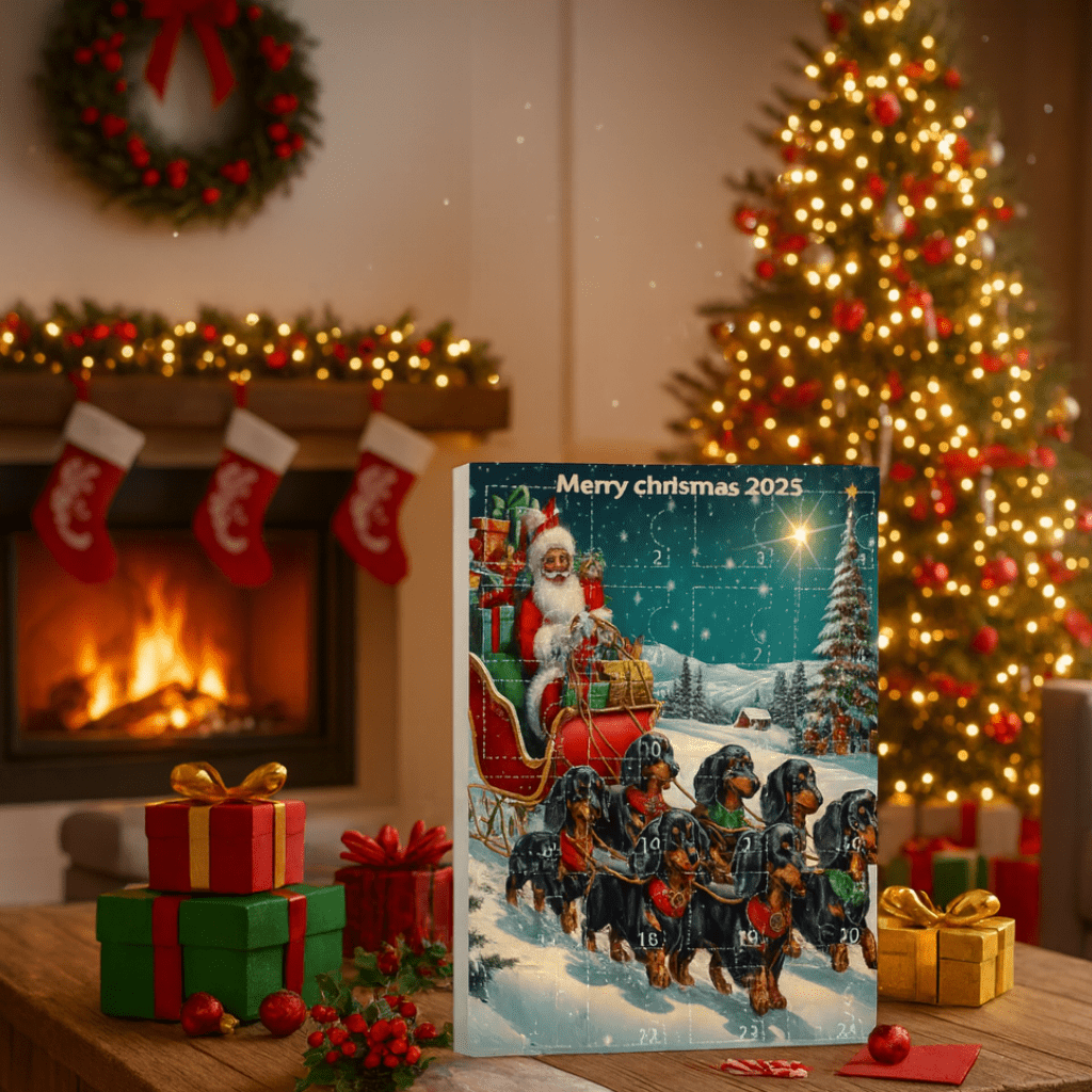 PAWCOUNT 2025 – 24-Day Dog Cup Pendant Advent Calendar for Festive Surprises