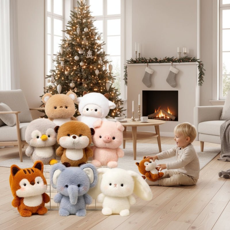 CUDDORO – Kawaii Soft Animal Plush Doll Series with Elephant, Dog, Cat & More