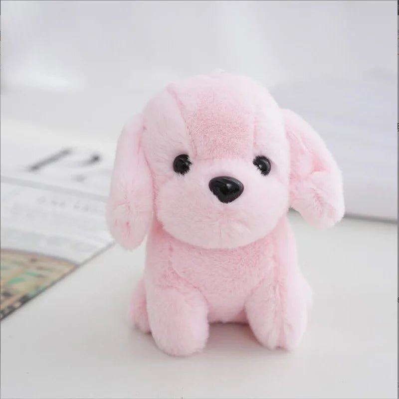 SNOUTSY – Cute 12 cm Mini Plush Dog with Charm for Bag Decoration and Gift Ideas