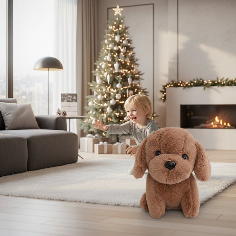 SNOUTSY – Cute 12 cm Mini Plush Dog with Charm for Bag Decoration and Gift Ideas