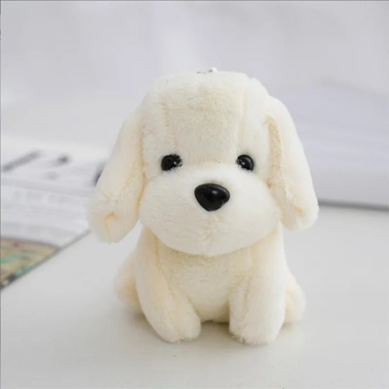 SNOUTSY – Cute 12 cm Mini Plush Dog with Charm for Bag Decoration and Gift Ideas