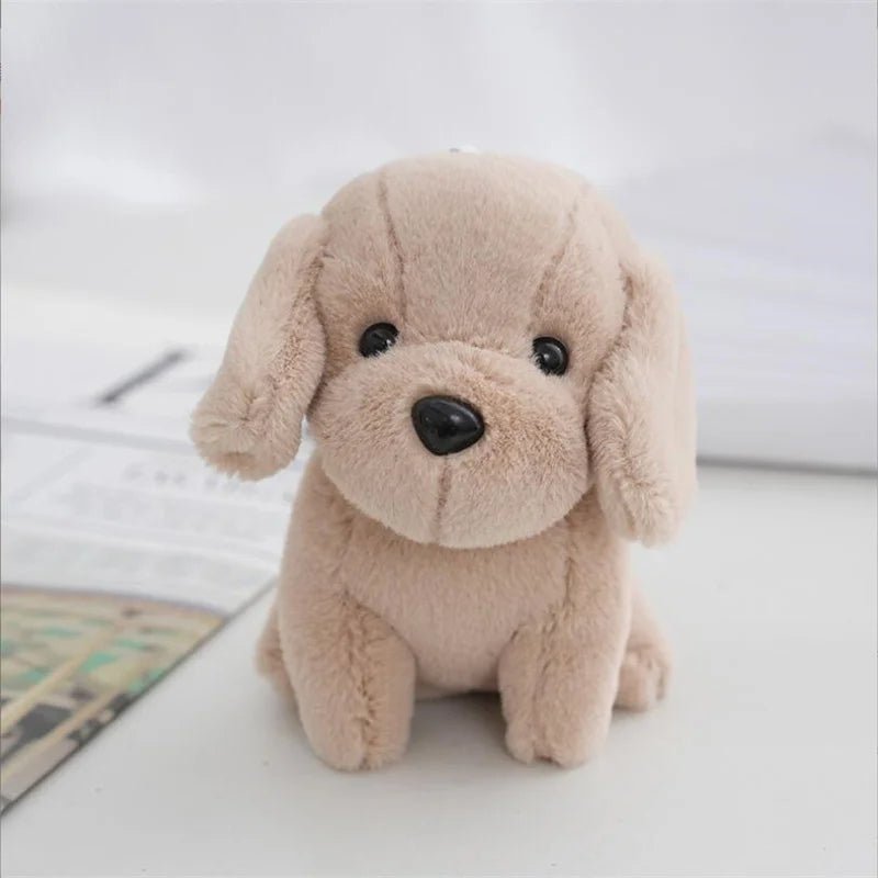 SNOUTSY – Cute 12 cm Mini Plush Dog with Charm for Bag Decoration and Gift Ideas