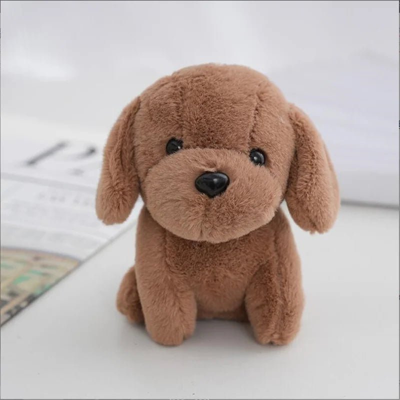 SNOUTSY – Cute 12 cm Mini Plush Dog with Charm for Bag Decoration and Gift Ideas