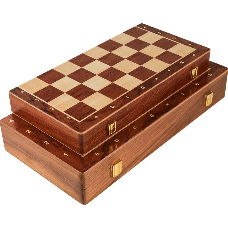 WALNORIS – Premium Wooden Chess Set with Classic Folding Walnut Board