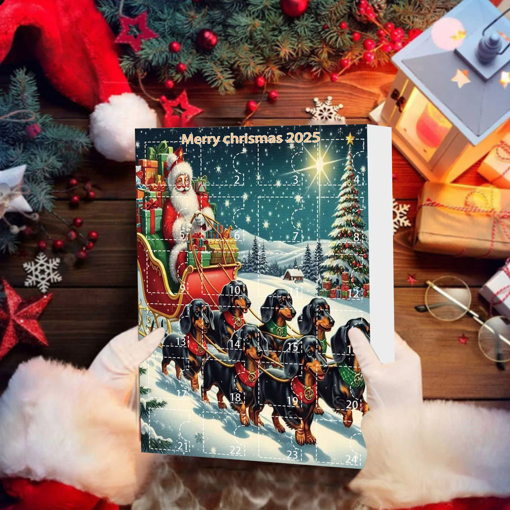 PAWCOUNT 2025 – 24-Day Dog Cup Pendant Advent Calendar for Festive Surprises