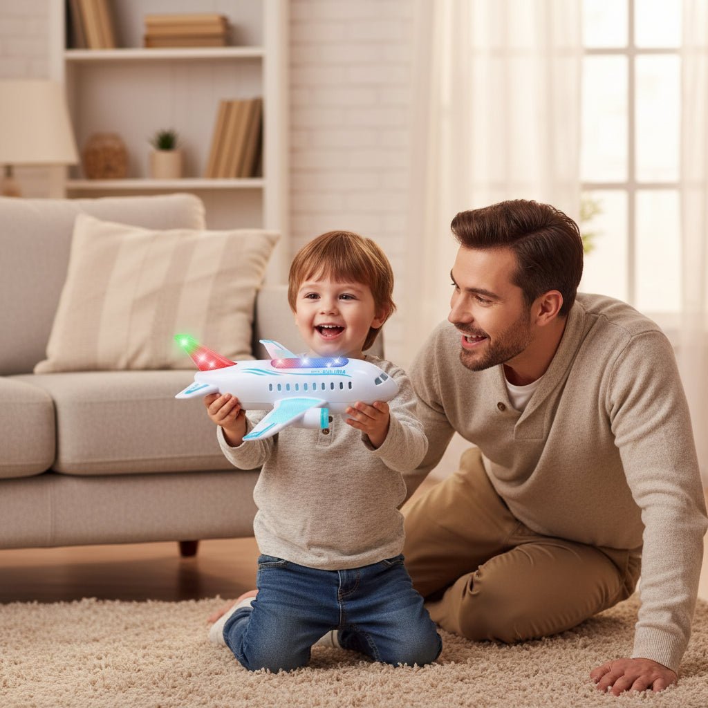 GLOWJET – LED Music Airplane Toy with Spinning Action & Sound Effects